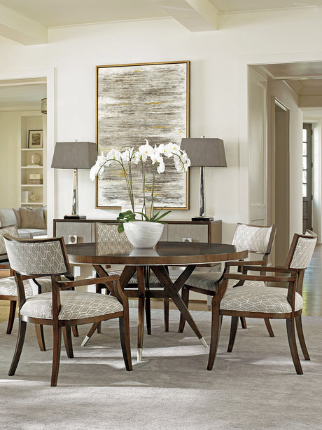 Macarthur Park - Whittier Arm Chair - Dark Brown / Pearl Silver