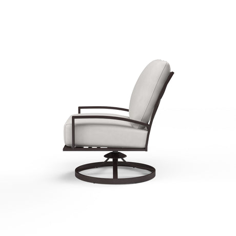 La Jolla - Club Swivel, With Self Welt - Canvas Flax / Dark Brown