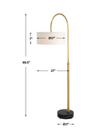 Huxford - Brass Arch Floor Lamp