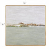 Coastal Horizon Framed Canvas - Green