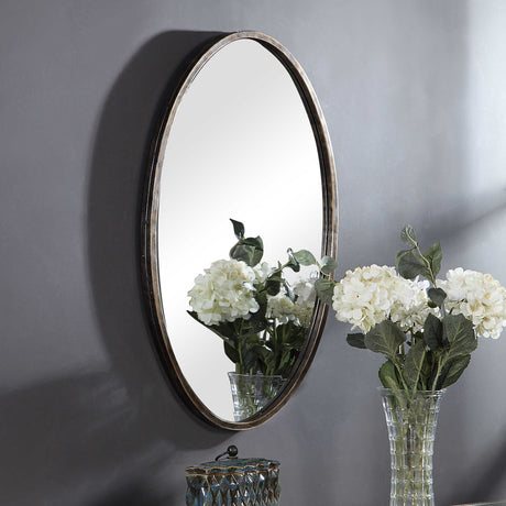 Mirror With Golden Highlights - Dark Bronze