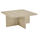 Oasis - Dockside Cocktail Table With 4 Ottomans - Beige / White