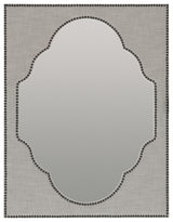 Boheme - Nourmand Linen Wrapped Mirror - Pearl Silver