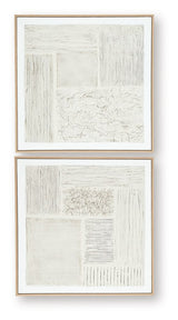 Andorfield - Wall Art Set (Set of 2) - Beige / Black / White