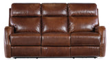 MS - Harlan Zero Gravity Power Sofa With Power Headrest - Dark Brown