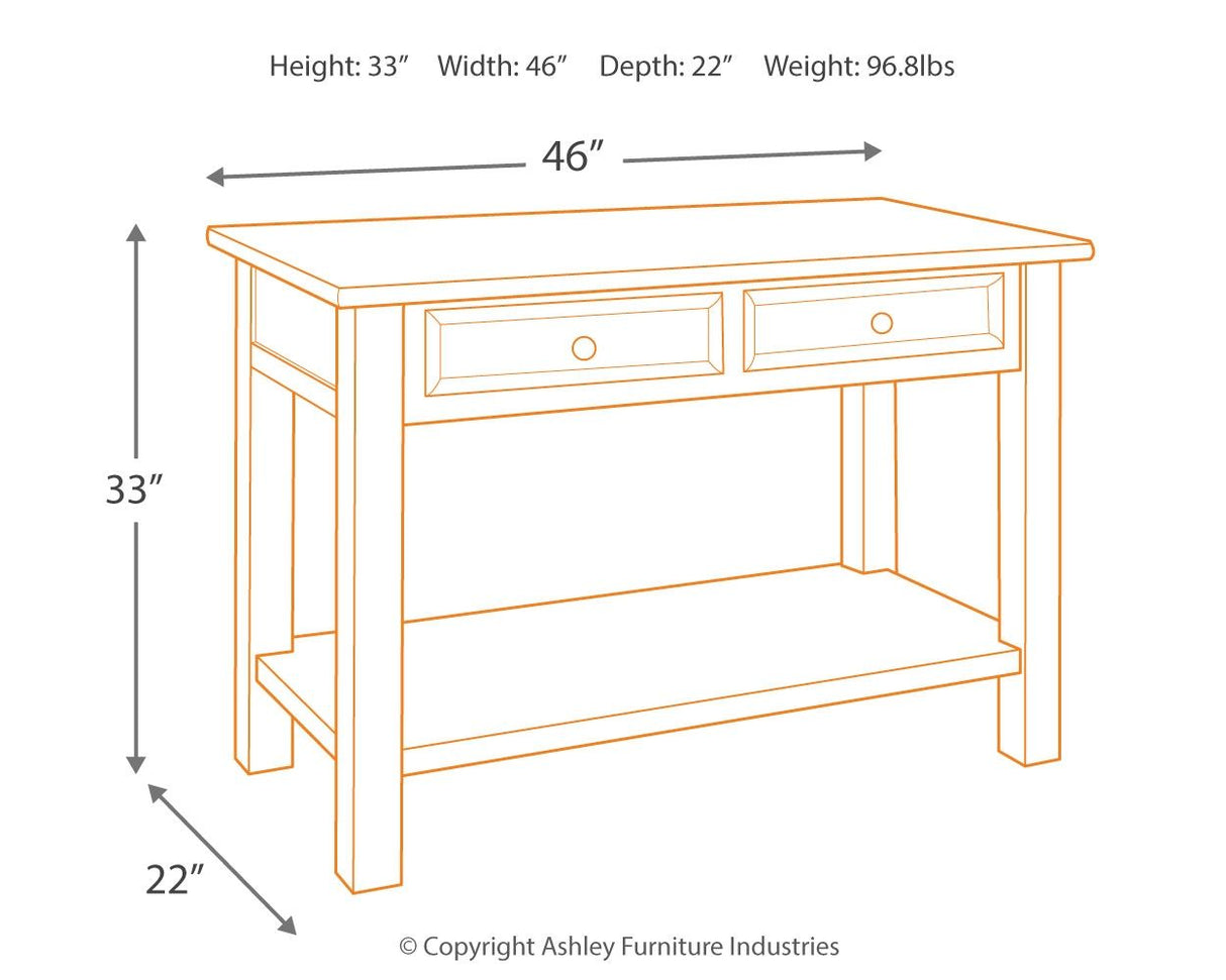 Tyler Creek - Grayish Brown / Black - Sofa Table