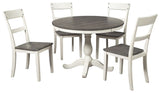 Nelling - White / Brown / Beige - 6 Pc. - Dining Room Table, 4 Side Chairs