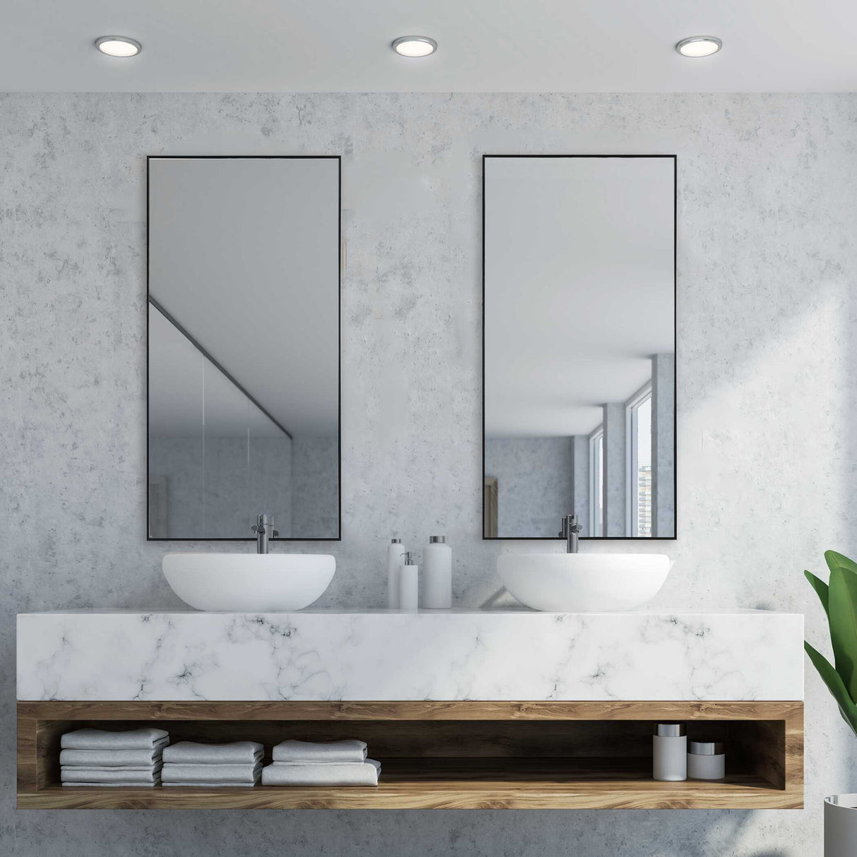 Wall Mirror - Black Frame
