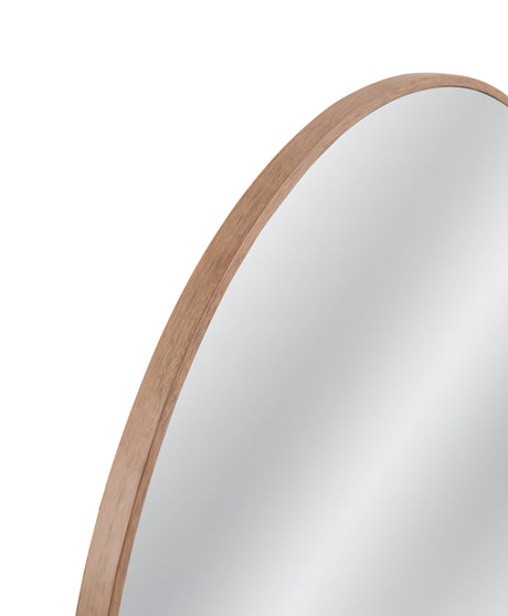 Florets - Round Wall Mirror - Light Brown