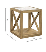 Holden - Square End Table - Rustic Blonde