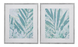 Aqua Palms - Wall Decor (Set of 2) - Light Blue