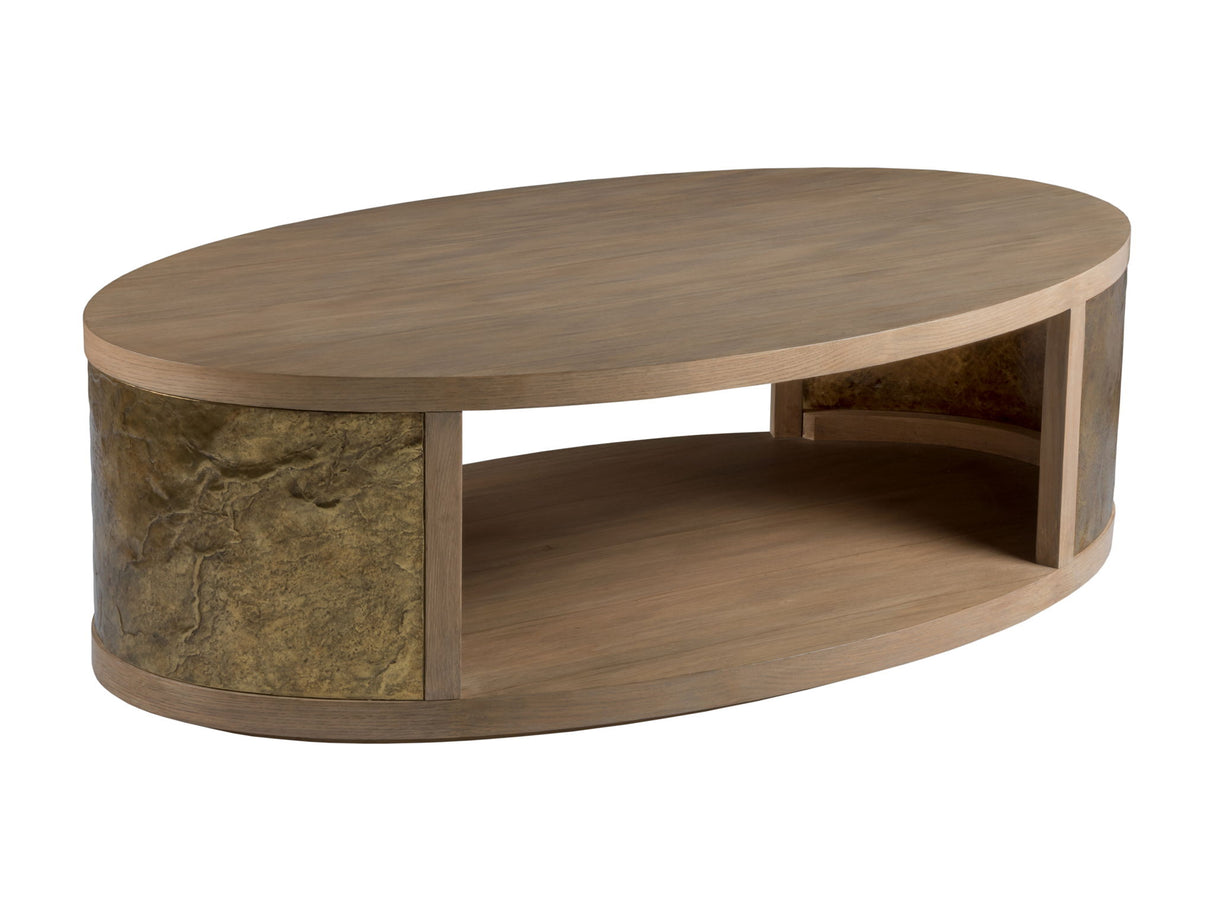 Simpatico - Simpatico Oval Cocktail Table - Light Brown