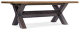 Big Sky - Trestle Dining Table With 2-20" Leaves - Light Brown