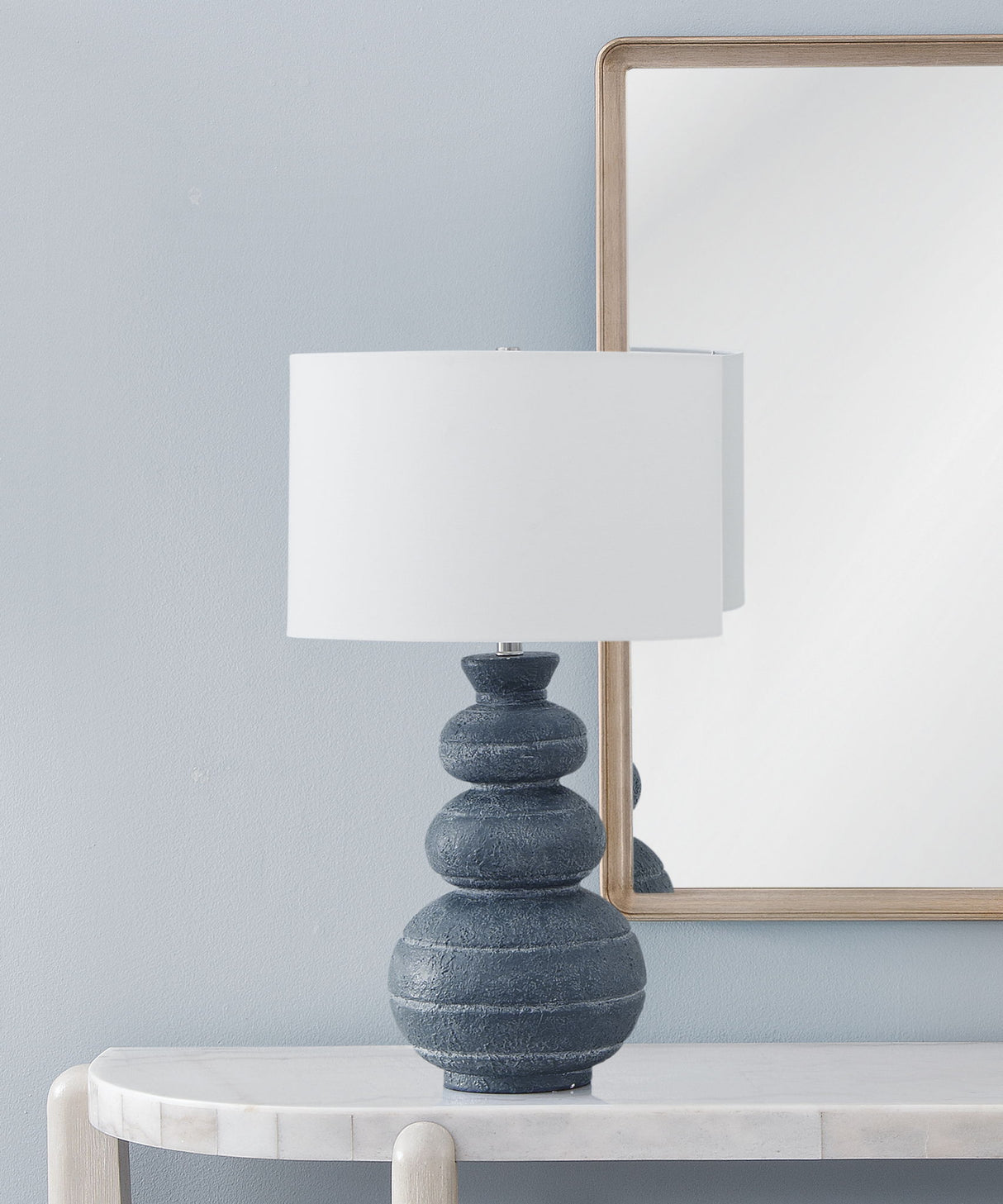 Carmel - Table Lamp - Blue / White