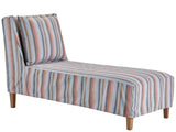 Garland - Outdoor Slipcover Chaise, Special Order - Light Blue / Pink