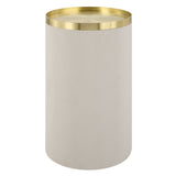 Circuit - Brass & White Accent Table - White