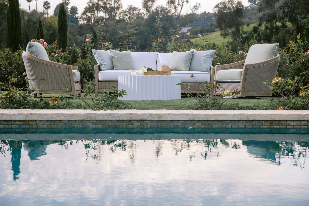 Cambria - Club Chair - Gray / White