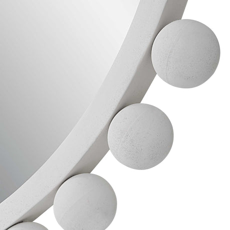 Cyra - Round Mirror - White