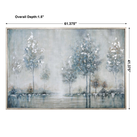 Walk In The Meadow - Landscape Art - Pearl Silver