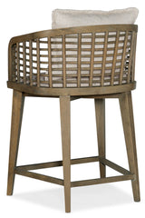 Surfrider - Sundance Barrel Back Counter Stool - Beige / Light Brown