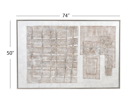 Counted Days Framed Canvas - Beige / White