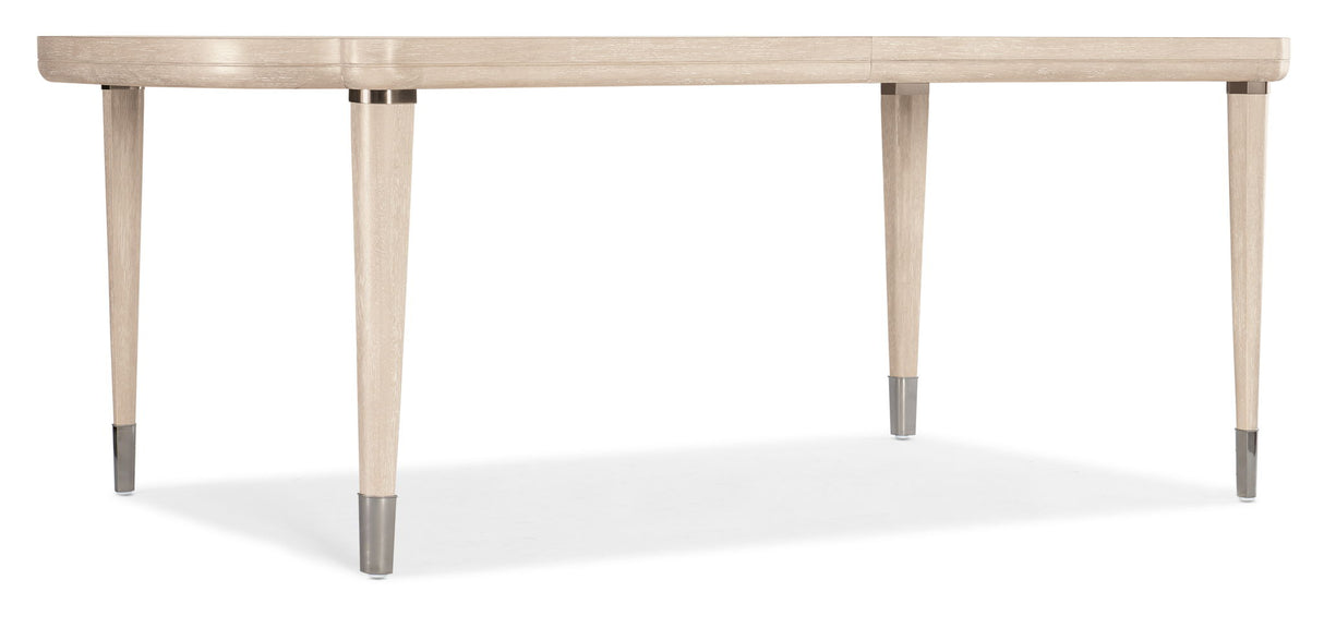 Nouveau Chic - Rectangle Dining Table With 1-22" Leaf - Light Brown