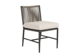 Pietra - Armless Dining Chair, No Welt - Echo Ash / Dark Gray