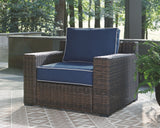 Wallis Sands  - Brown/Blue - Lounge Chair w/Cushion (1/CN)