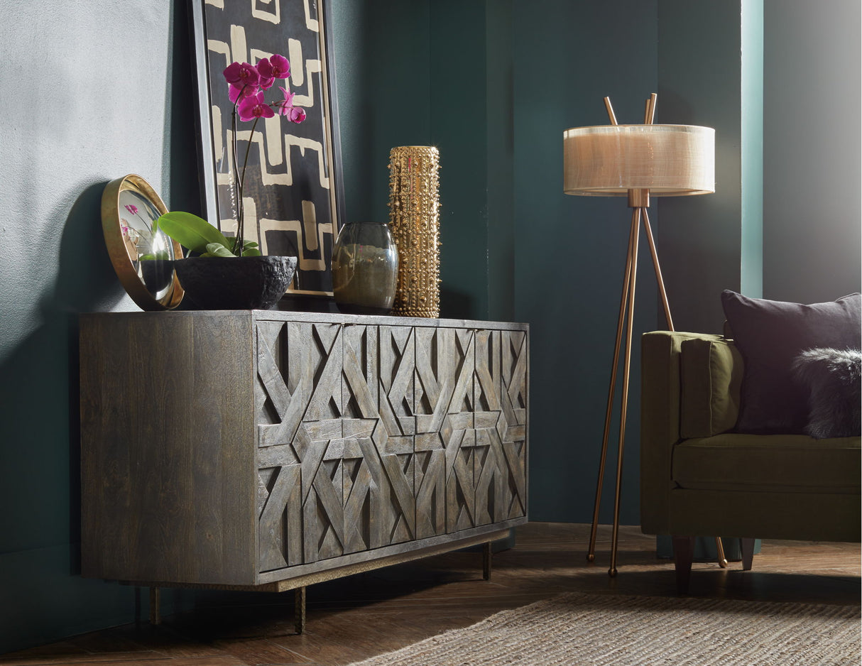 Commerce And Market - Layers Credenza - Dark Gray