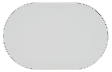 Melange - On The Bright Side Oval End Table - White