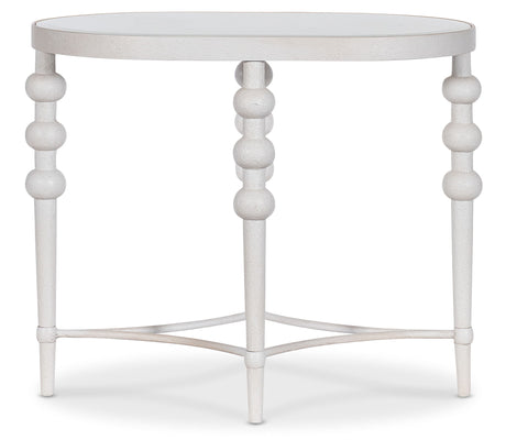 Melange - On The Bright Side Oval End Table - White