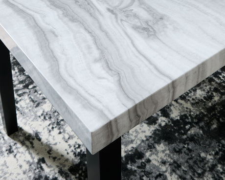Mervannie - Square Dining Room Counter Table - Gray / Black