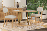 Ryder - Dining Table - Chestnut Elm / Antique Brass