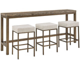 Montclair - Brindle Console With 3 Stools - Light Brown / Beige