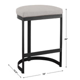 Ivanna - Iron Counter Stool - Black