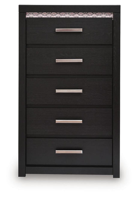 Shoralli - Five Drawer Chest - Black