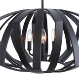 Thales - Geometric 3 Light Pendant - Black