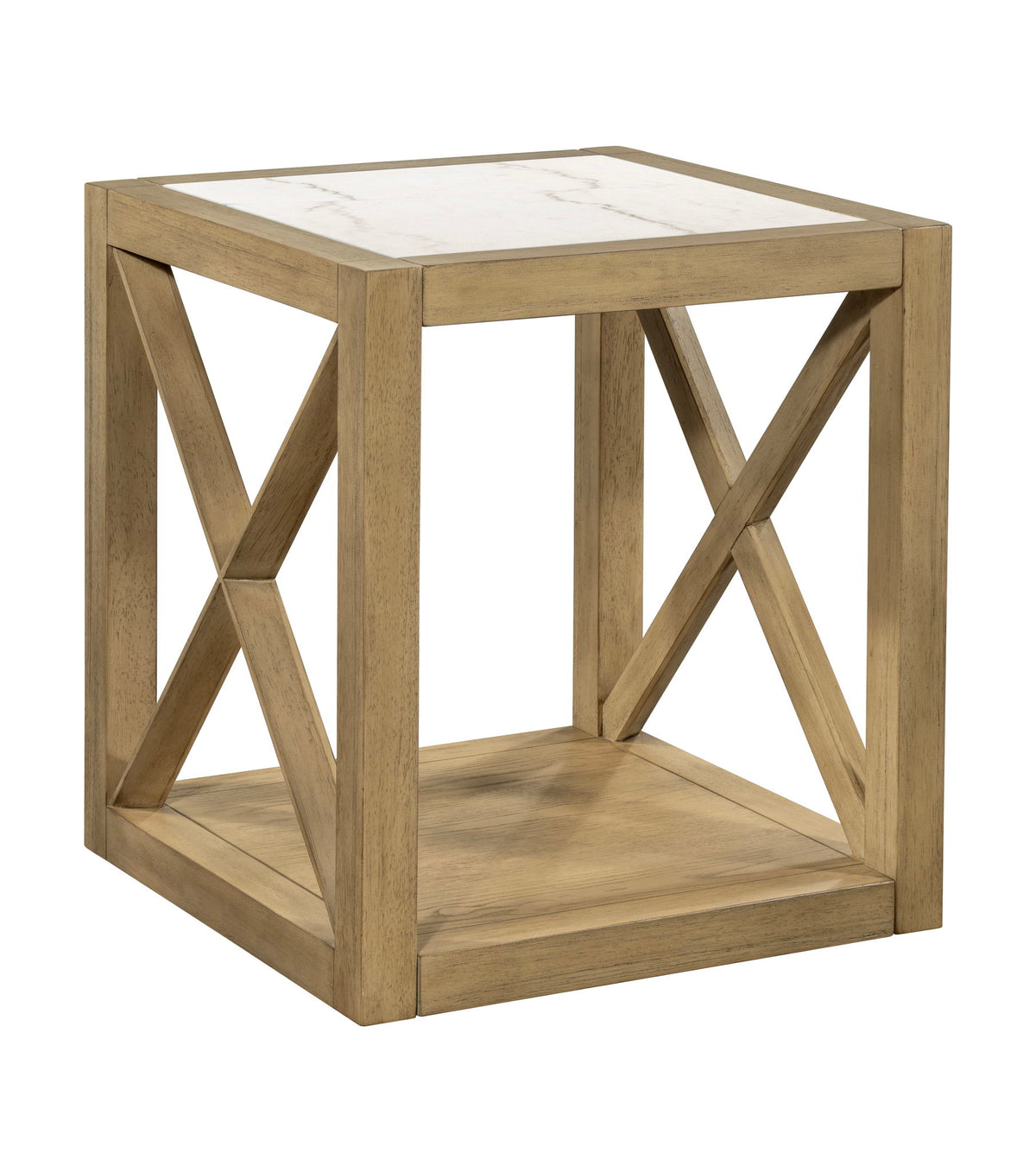 Holden - Square End Table - Rustic Blonde