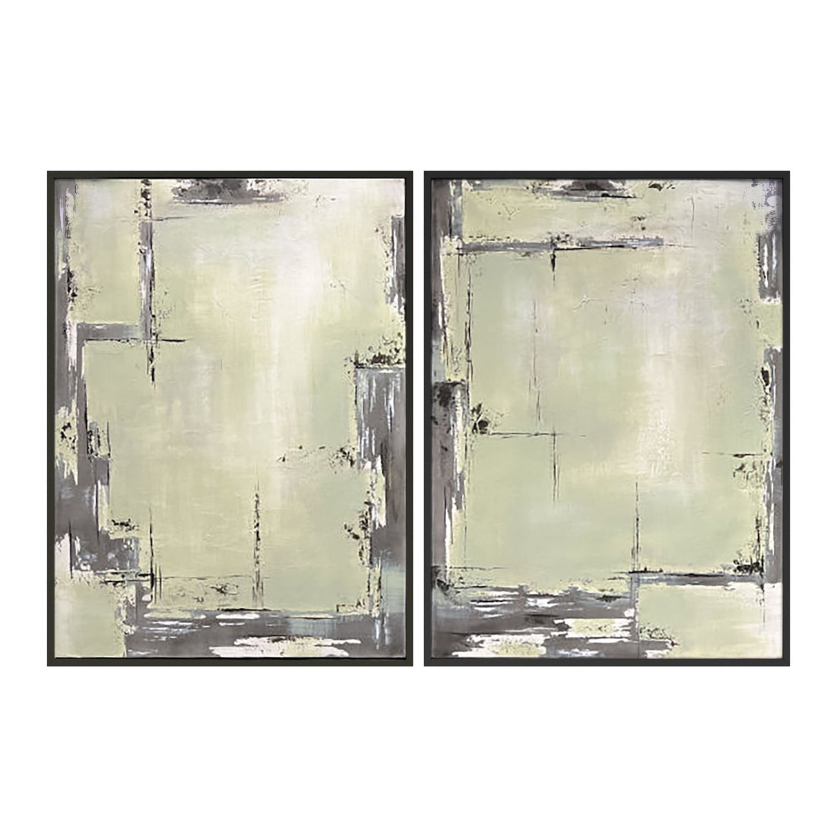 Framed Canvas Sherwood Gates (Set of 2) - Black