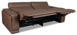 MS - Simone ZG 2 over 2 Power Sofa With Power Headrest and BT speaker - Brown