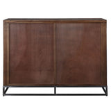 Evros - Reclaimed Wood 2 Door Cabinet - Brown, Dark