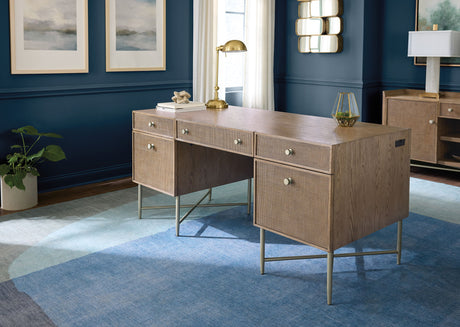 Sonnet - Sonnet Executive Desk - Dark Gray