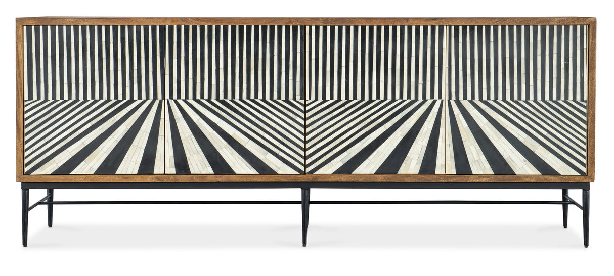 Commerce And Market - Linear Perspective Credenza - Light Brown