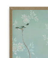 Birds And Flowers Framed Print (Set of 2) - Light Blue