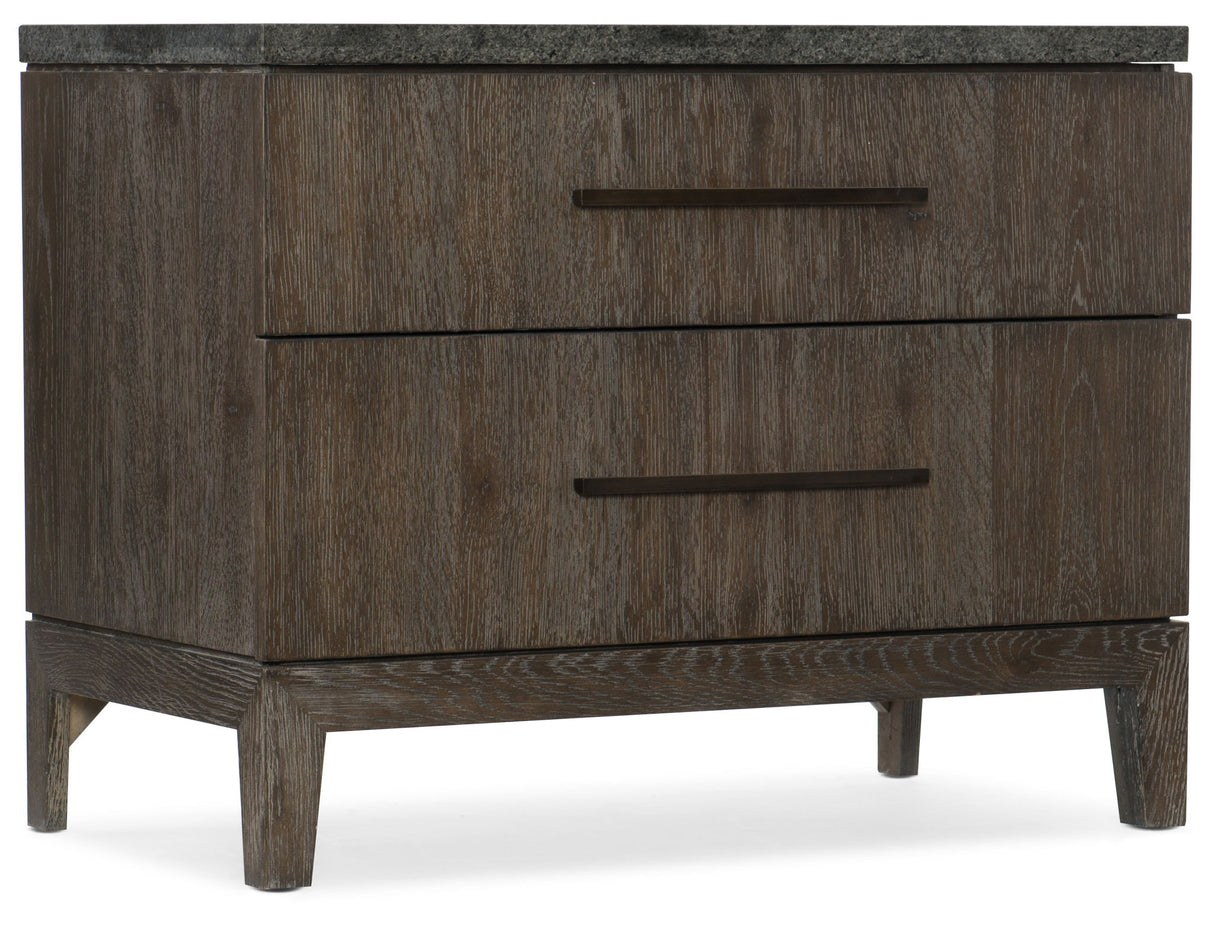 Miramar Aventura - San Marcos Stone Top Nightstand - Dark Gray