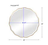 Aneta - Round Mirror - Gold