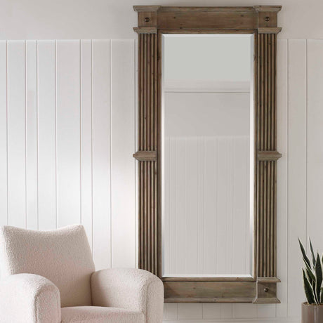 Mcallister - Oversized Mirror - Brown, Dark