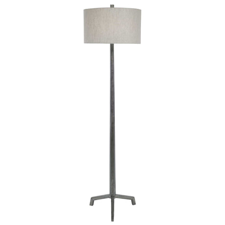 Ivor - Cast Iron Floor Lamp - Gray, Dark