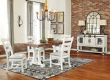 Valebeck - Rectangular Dining Room Table - White / Brown