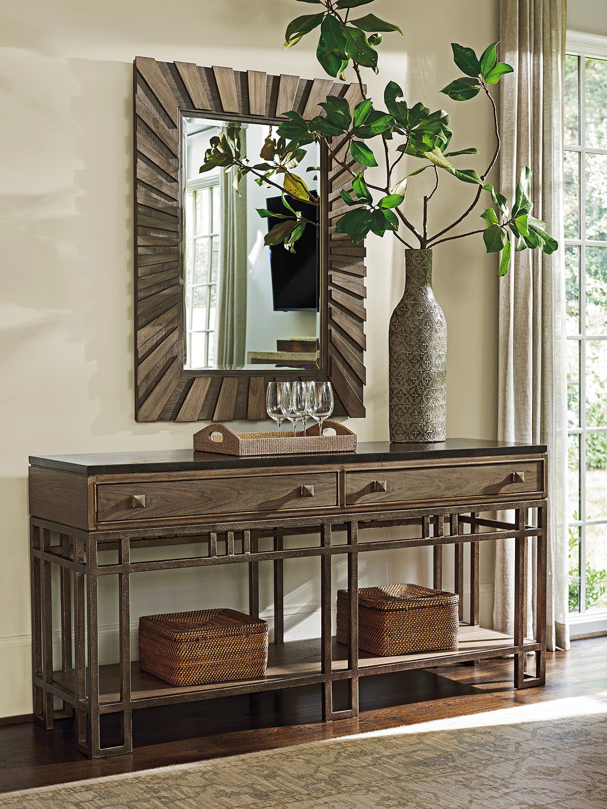Cypress Point - Ardley Sunburst Mirror - Dark Brown